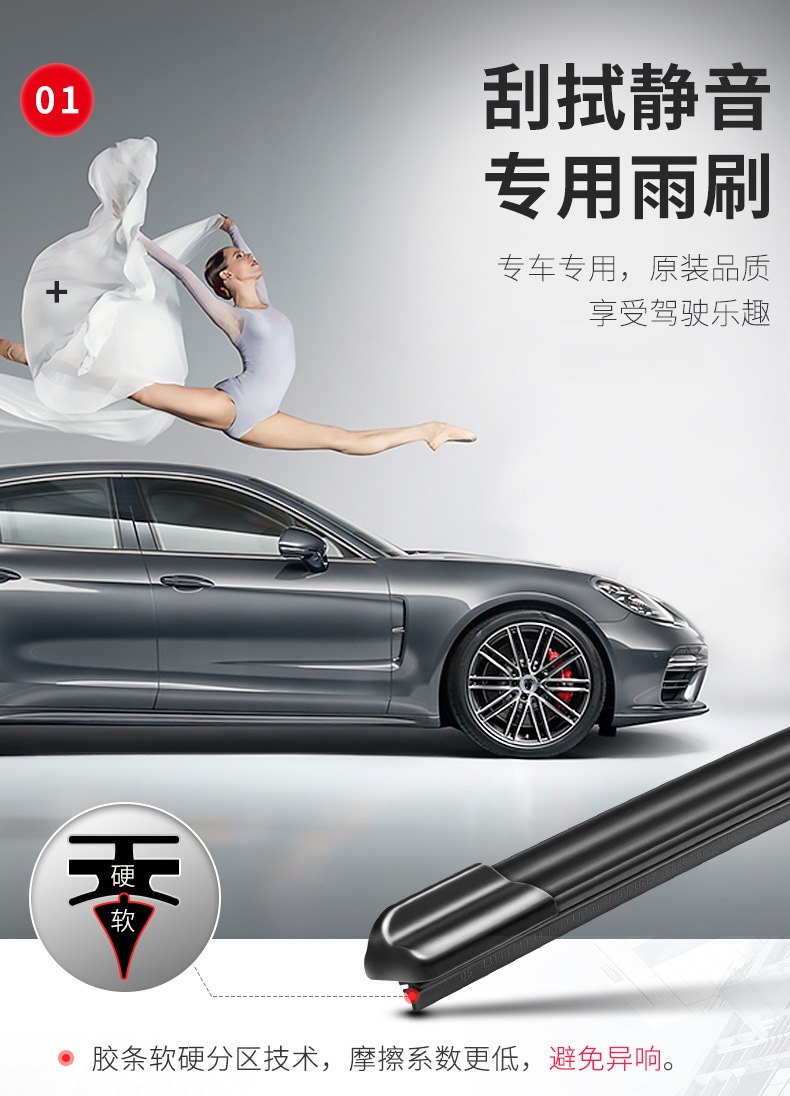 Suitable for Mercedes-Benz Glb-Class 200 Wipers, Suitable for High-Definition 180 Boneless Silent 20 Car Front and Rear Wipers