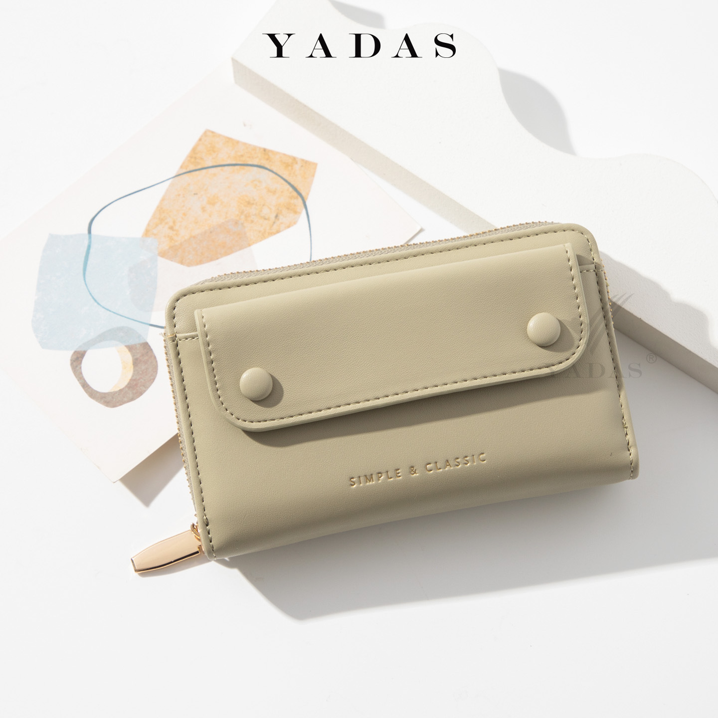 Cartera larga retro alta bolsa de diseño corta cremallera línea oscura bolsa de cambio para mujeres gran capacidad