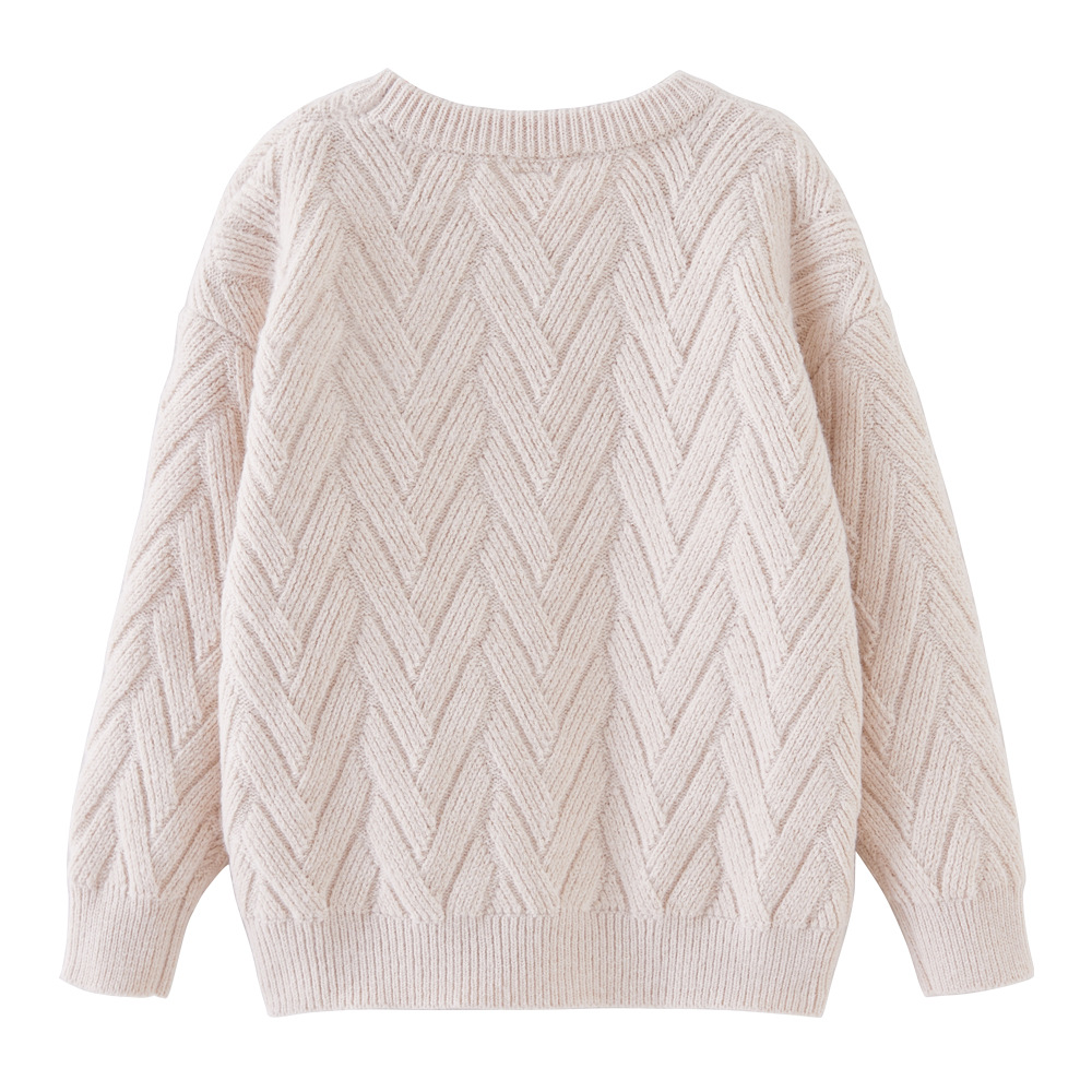 2023 Otoño e Invierno engrosado suéter de niños y niñas jersey de lana superior suéter de fondo de los niños entrega de una sola pieza