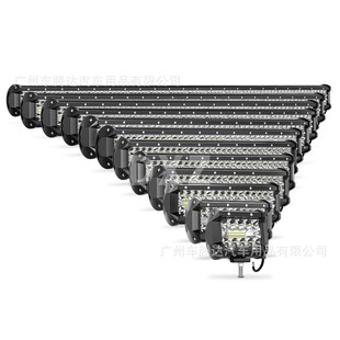 Car Led Strip Light Three-Eye Model Spotlight + Floodlight 20Led 120W Off-Road Vehicle Roof Auxiliary Spotlight