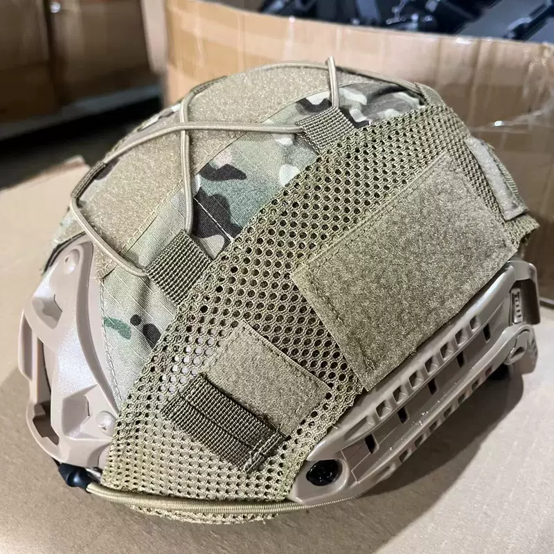 Tactics camouflage helmet, travel elastic strap