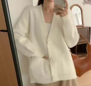 秋冬时尚撞色条纹棒球领拉链开衫毛衣女时尚通勤长袖针织衫外套|undefined
