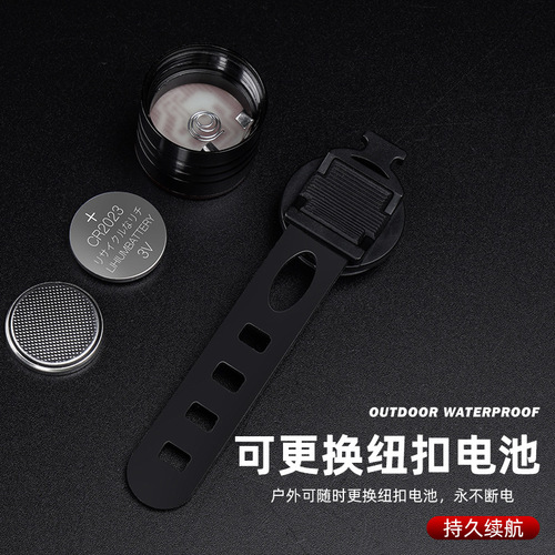 Cross-border new bicycle tail light aluminum alloy helmet light night riding warning light mountain bike LED headlight tail light