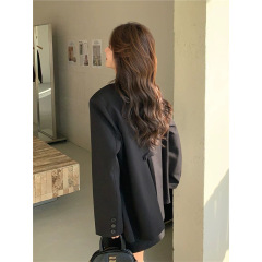 后背蝴蝶结黑色休闲西装外套女春秋2025新款流行西服韩系超火