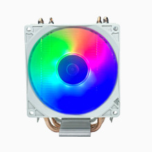 电脑主板 卡扣式2热铜管CPU散热器多平台LGA115X/1700发光RGB风扇