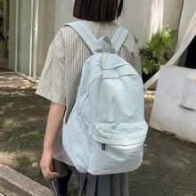 跨境秋季新款书包女高中生简约大容量旅行背包质感通勤百搭双肩包