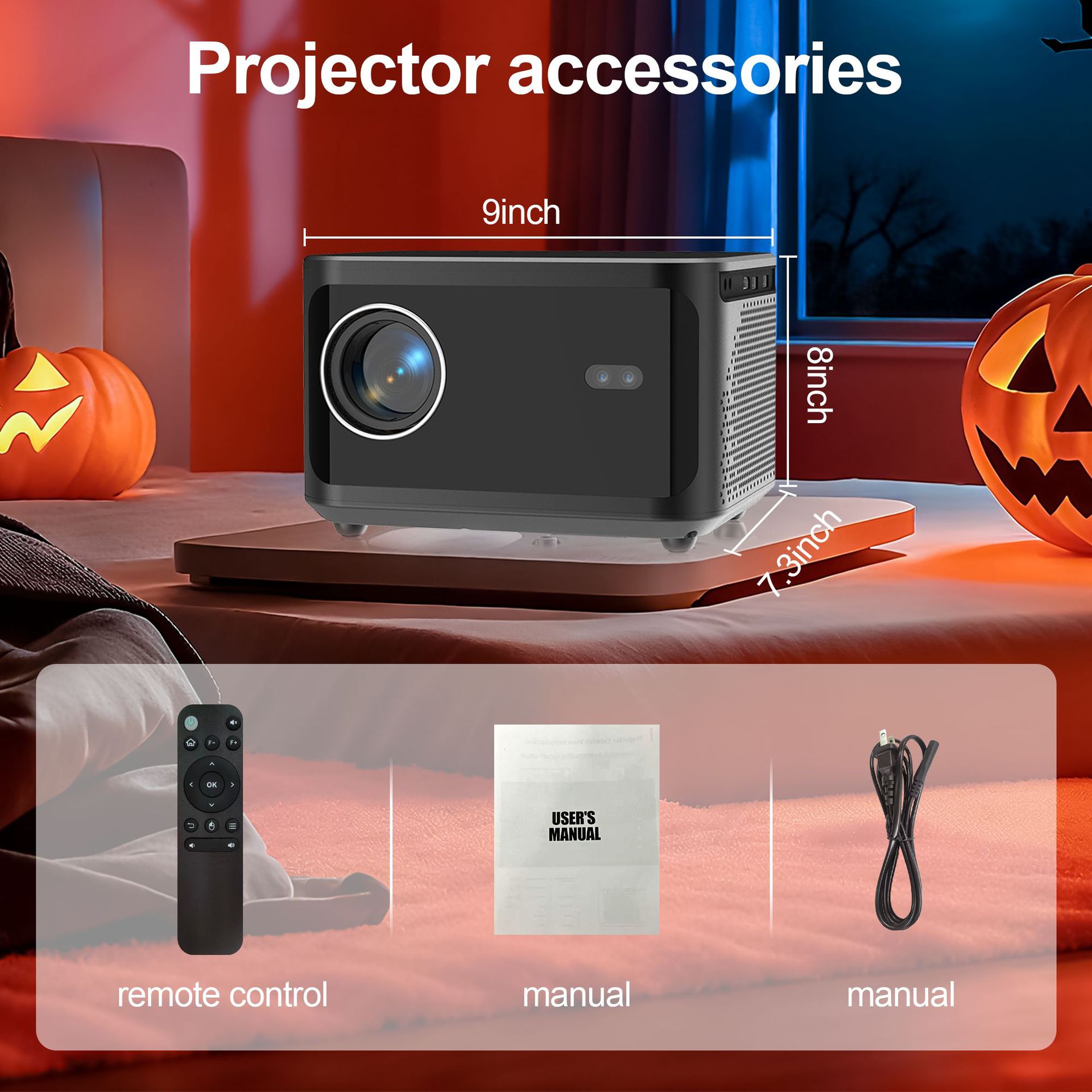 Foreign Trade Popular Cross-Border Jy540 Projector 1080P Android 13.0 High-Definition Home Theater Portable Projector