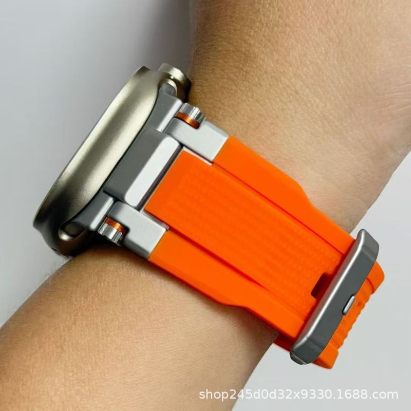 Apple watch ストラップ、メカ凸パターンストラップ、appleiwatch ストラップ、液体シリコンストラップに適しています。|undefined