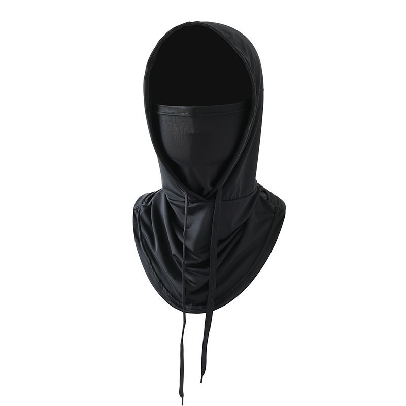 Máscara de seda de hielo de verano Máscara tridimensional de cuello y hombros para mujer Máscara de protección solar de conducción Gini