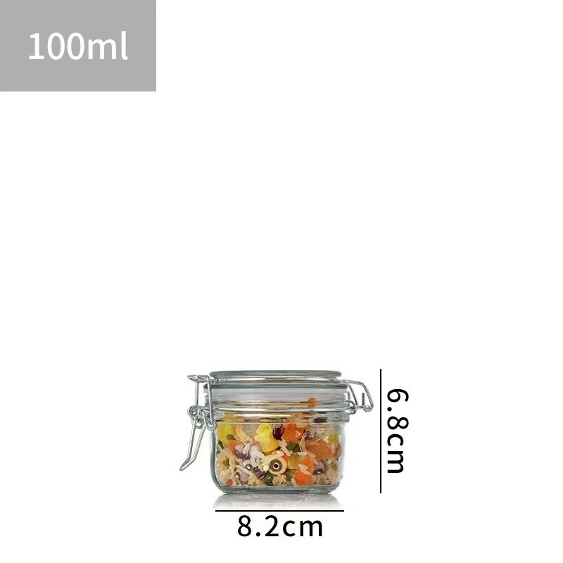 多功能大容量透明卡扣玻璃泡菜瓶密封罐头瓶酱菜分装瓶现货批发|undefined