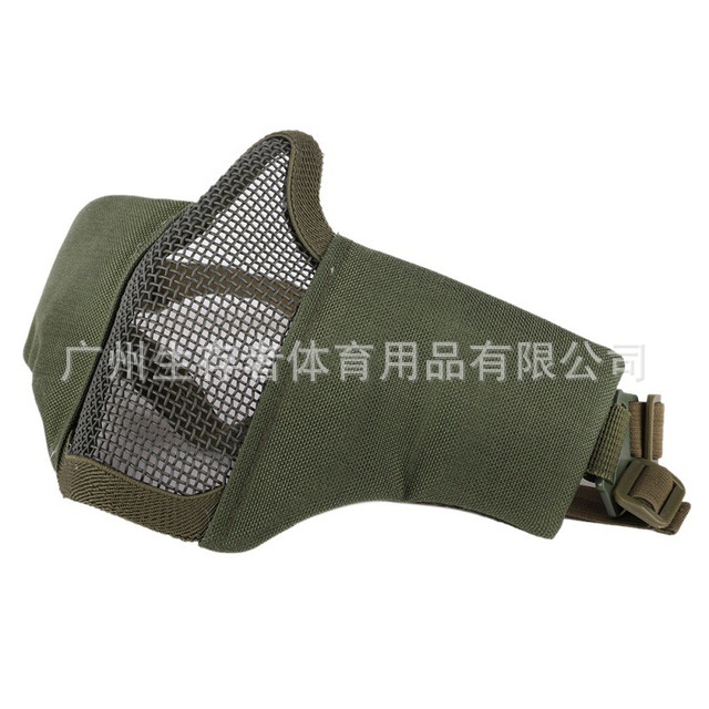 Nueva máscara táctica al aire libre V10 boca guardia campo máscara protectora bala de agua alambre de acero media cara ventilador militar CS siguiente equipo image 4