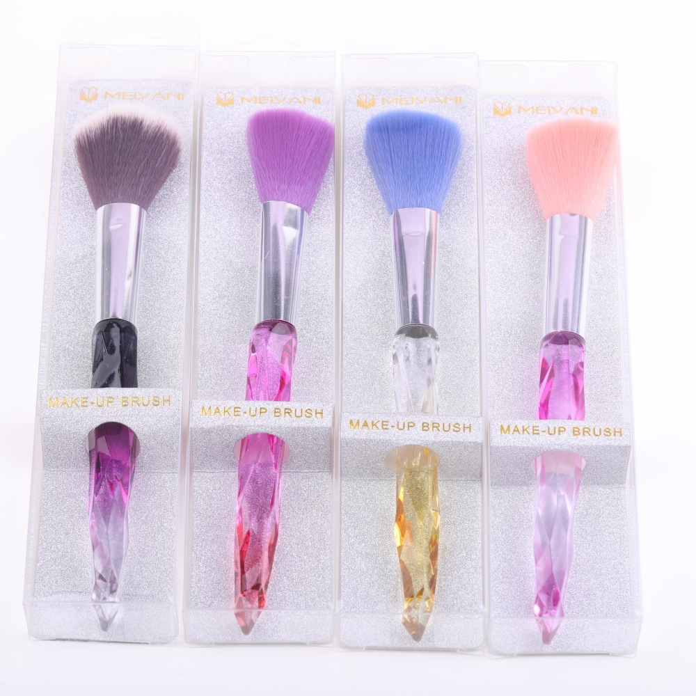 (Single Plate Plate Aluminum Prism Blush Brush - Mixed)