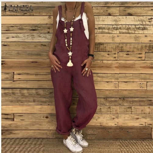 Transfronterizo 2023 Otoño e Invierno Comercio exterior popular europeo y americano moda femenina casual suelta Correa mono más tamaño suspender Pantalones