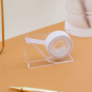 Cross-Border Transparent Acrylic Mini Tape Dispenser Creative Office Tape Machine Manual Tape Cutter Manufacturer Wholesale