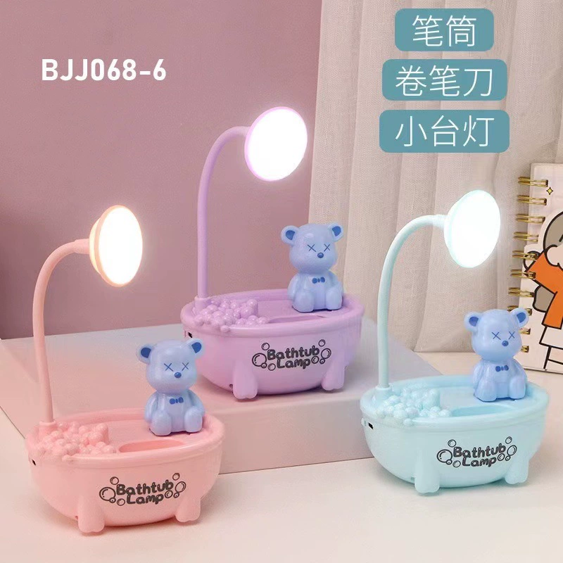 Магазин ручной работы DIY новый стиль настольная лампа с функцией заточки карандаша DIY Ванна настольная лампа Светодиодная детская перезаряжаемая настольная лампа держатель для ручки