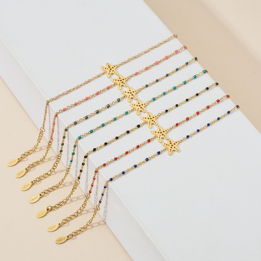 Starfish Casual Simple Style Stainless Steel Bracelets In Bulk display picture 3