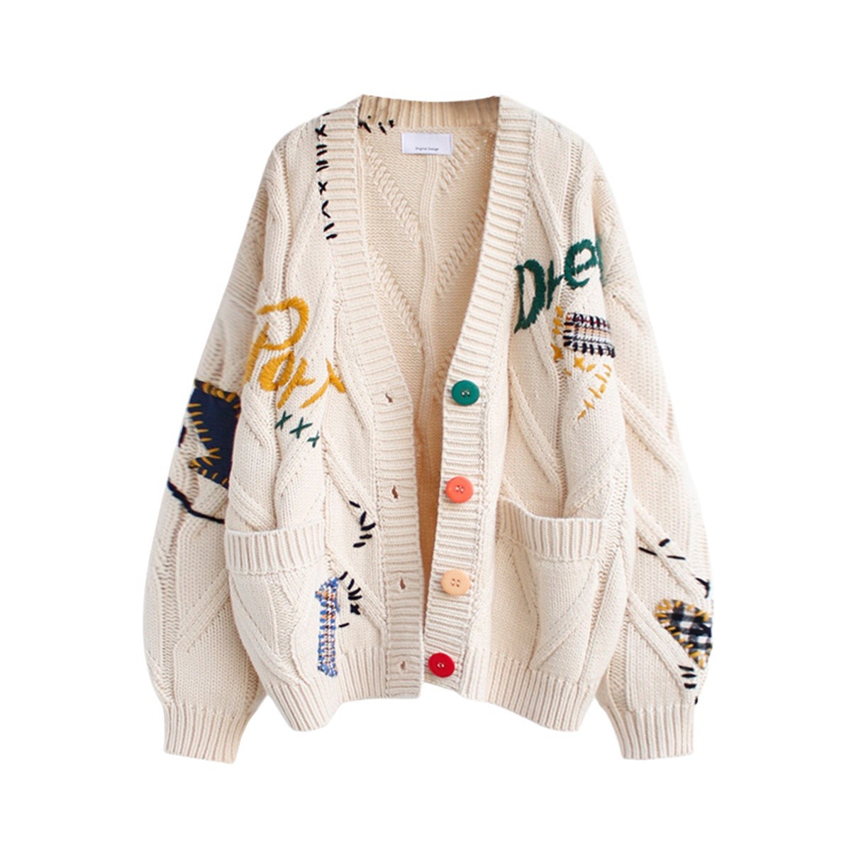 2023 primavera y otoño estilo coreano nuevo estilo perezoso cardigan suéter de las mujeres capa suelta suéter corto otoño superior image 7