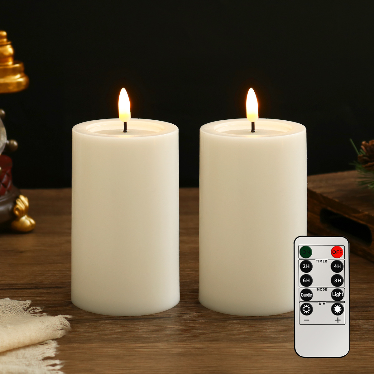 Boca plana de control remoto bala condujo lámpara de vela electrónica simulación de cera de cera falsa boda decoración romántica luz guía