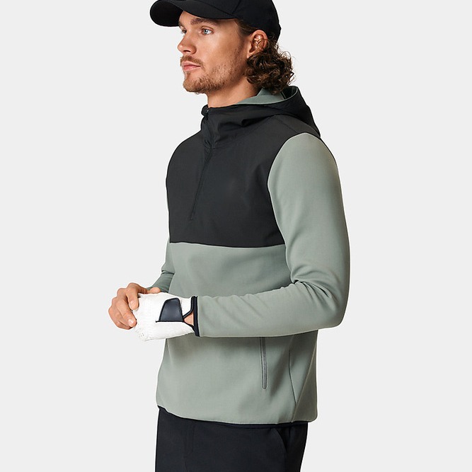 Customized Trendy Brand Hooded Men's Sweatshirt Golf Clothing Autumn and Winter Long-Sleeved Sportswear Half-Chest Zipper Outdoor Jacket