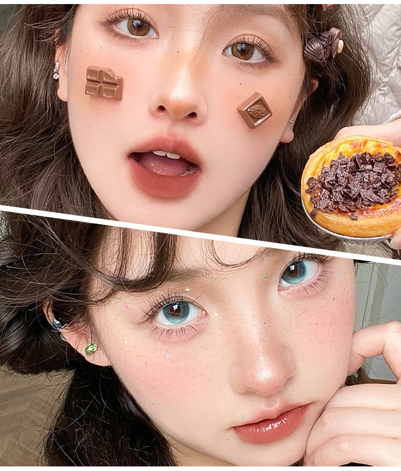 xixi's Light-Hearted Ode Double-headed Lip Gloss Matte Finish for Students to look fair without makeup, not easily stained with water, Clear Mirror Lip gloss undefined