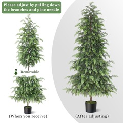 亚马逊爆款仿真绿植雪松盆栽圣诞家居摆件户外室内装饰圣诞树