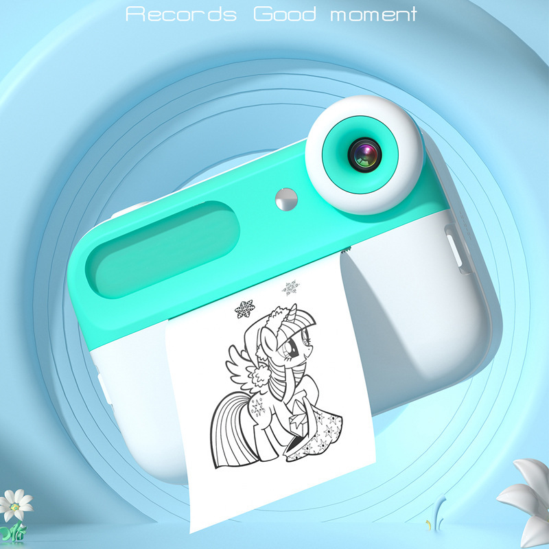 Cross-Border Instant Print Camera 3.0inch Screen Touch Screen Bluetooth Ink-Free Printing Children's Camera Toy Wholesale