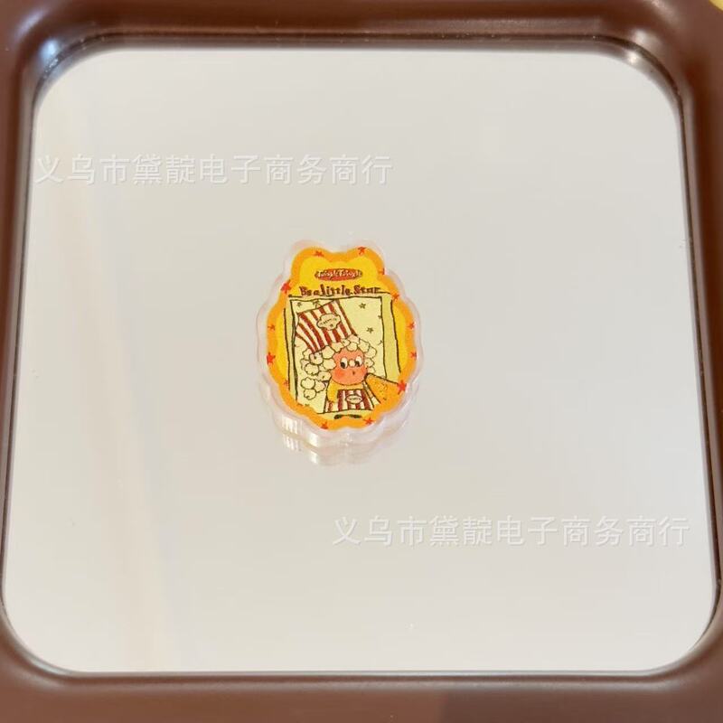 复古星星人椭圆串珠 板材珠diy发绳饰品配件手机链包挂钥匙扣材料|undefined