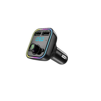 New colored light car Bluetooth hands-free MP3 player car FM transmitter TYPE-C Bluetooth Dual USB car charger (Car mp3) - g37