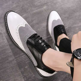 极速发货3027四季新款男士英伦尖头商务休闲皮鞋    跨境专用皮鞋