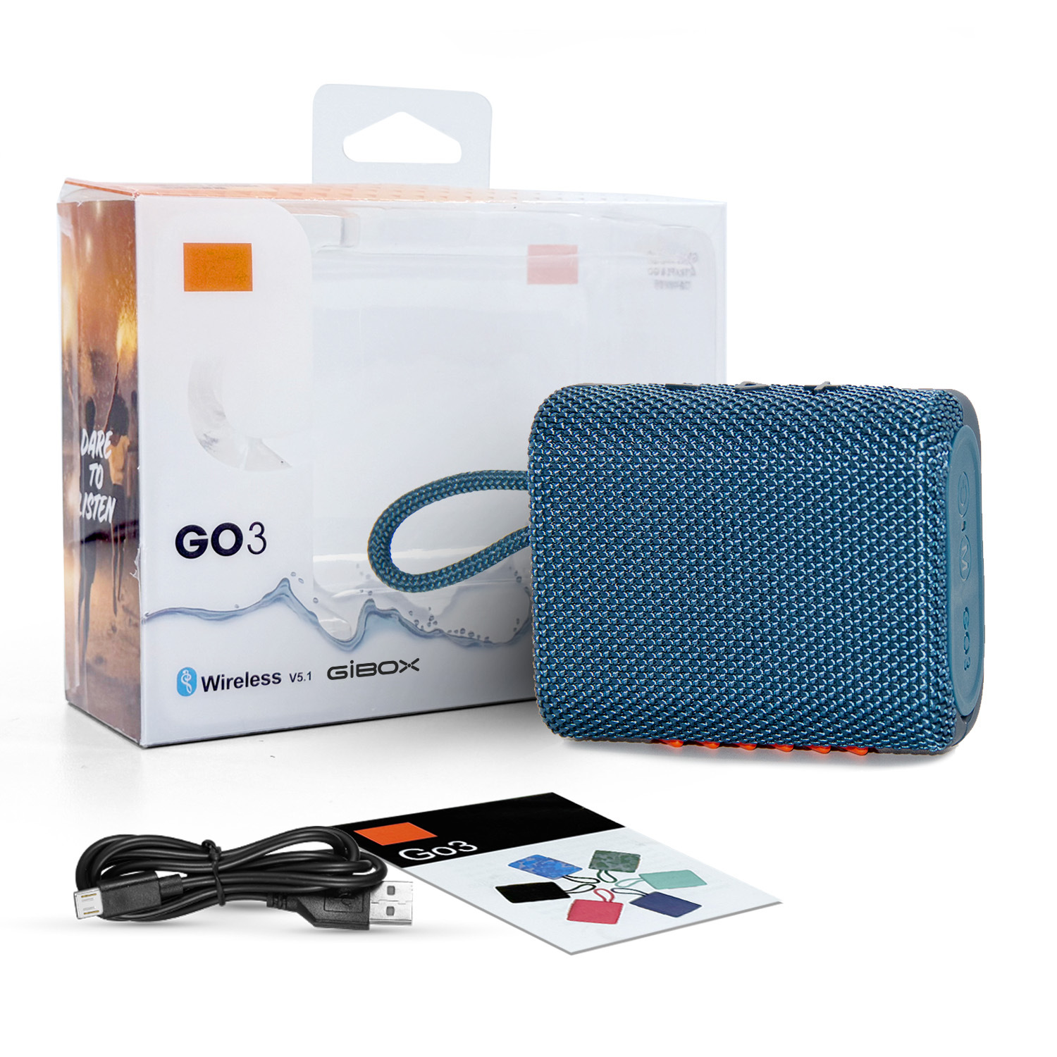 Comercio exterior transfronterizo nuevo altavoz inalámbrico GO3 mini subwoofer portátil para exteriores altavoz Bluetooth BRIC de tercera generación