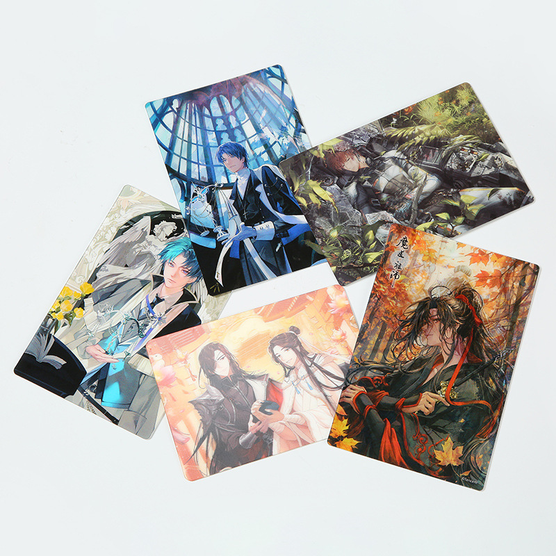 Anime and game merchandise: creating 3D holographic cards, transforming cards, and 3D holographic stickers