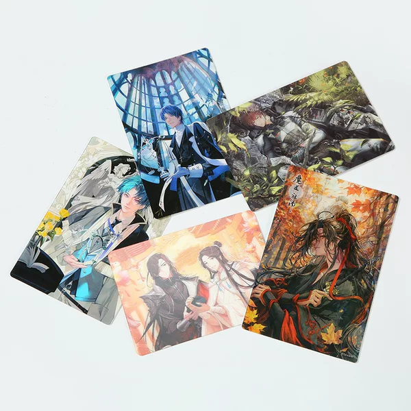 Anime and game merchandise: creating 3D holographic cards, transforming cards, and 3D holographic stickers