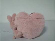 兔毛包斜跨包化妆包心形兔毛包玩偶包可拆卸玩偶包手感柔和舒服