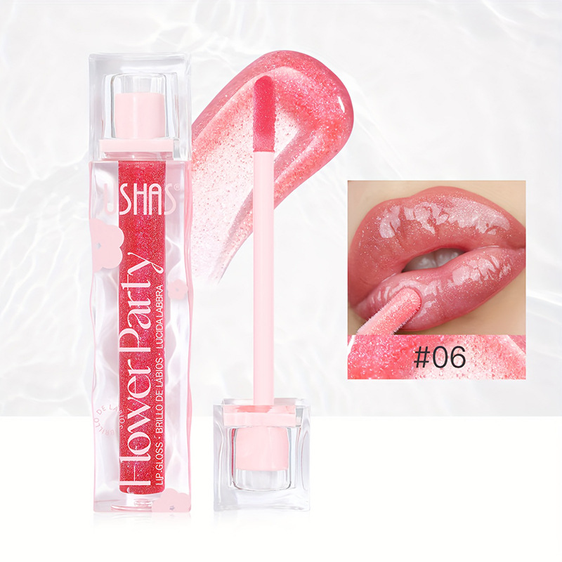 USHAS explotador transfronterizo spot lipstick lubricante hidratante transparente no mancha esmalte labial miel labial