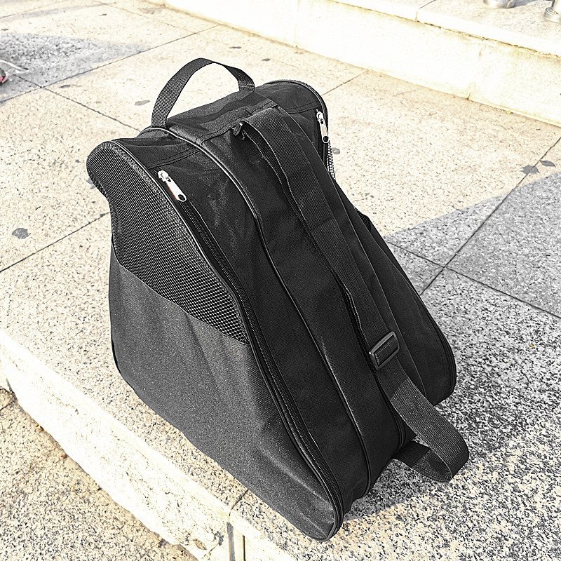 Roller Skates, Basketball Backpack, Kidsren's Non-Printed Skating Protective Gear Bag, Adult Roller Skating Women's Shoulder Bag, Three-Layer Bag for Men