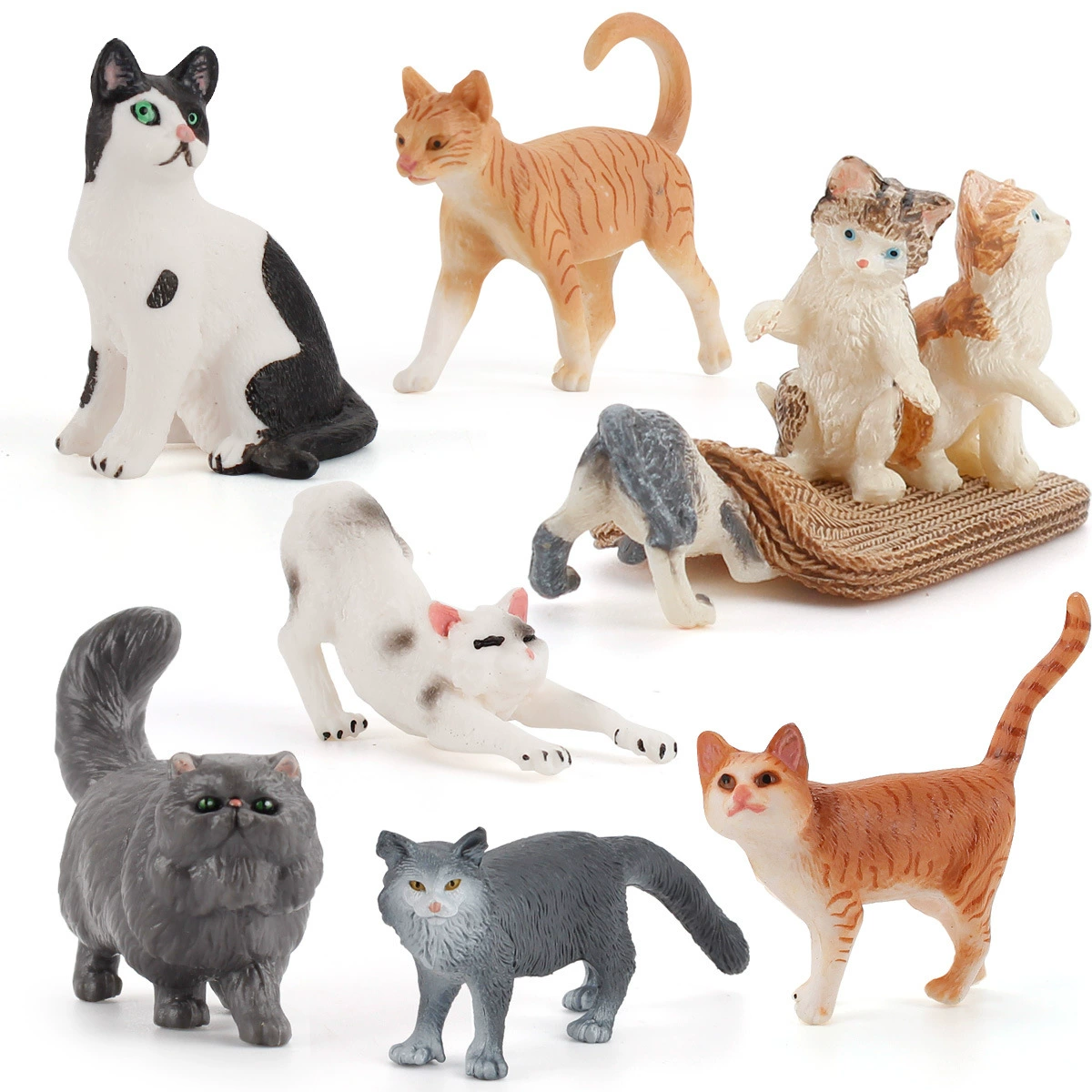 Детский реалистичный набор, игрушка, кошка, котёнок