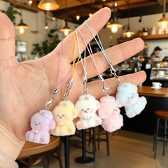 かわいい漫画の植毛クマの携帯電話ペンダントバッグペンダントスクールバッグ装飾ペンダントキーホルダー多用途アクセサリー