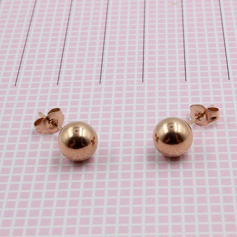 Beads stainless steel, universal earrings, piercing, wholesale, simple and elegant design