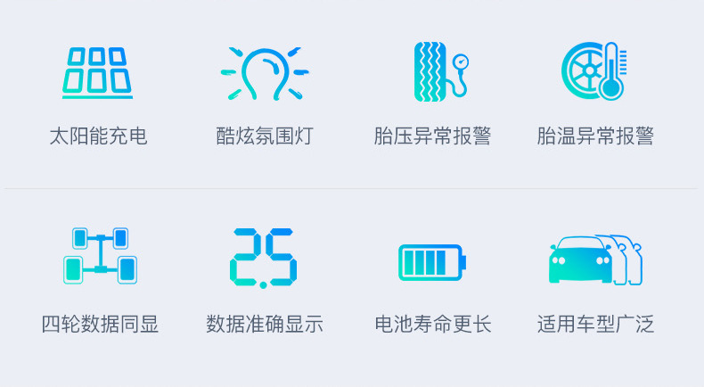 Iron General tire pressure monitoring external built-in wireless solar car tire pressure monitoring system E3 color screen X1