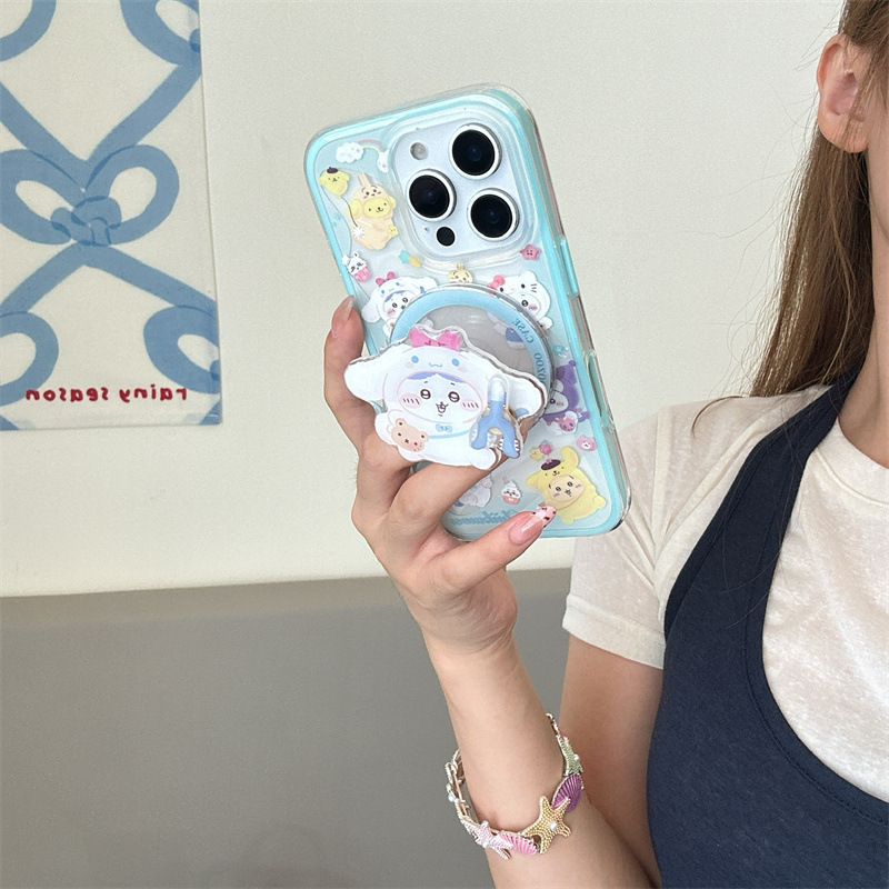 三丽鸥头套吉伊卡哇磁吸适用iPhone16苹果15ProMax/14/13手机壳女|undefined