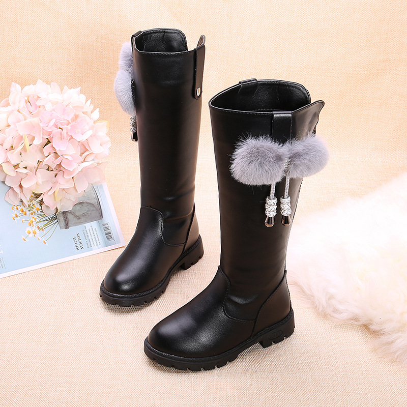2025 New Children's Velvet High-Top Cotton Boots Korean Style Snow Boots Warm Shoes Mother and Daughter Parent-Child Shoes