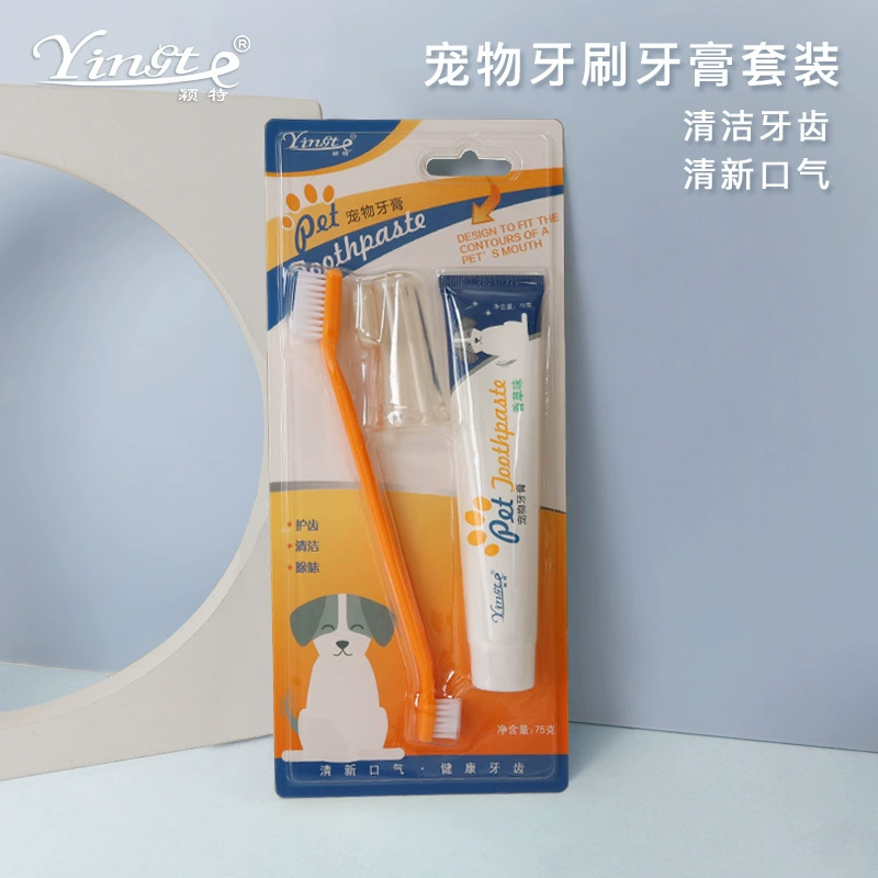 Зубная щетка для домашних животных Зубная паста Cat Dog Костюм зубной пасты Собака Кошка Уход за полостью рта Зубная щетка Товары для домашних животных Заводской магазин
