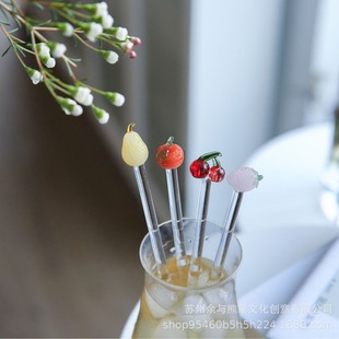 Crystal Glass Spoon Mixing Spoon Coffee Spoon Fruit Dessert Japanese Style
