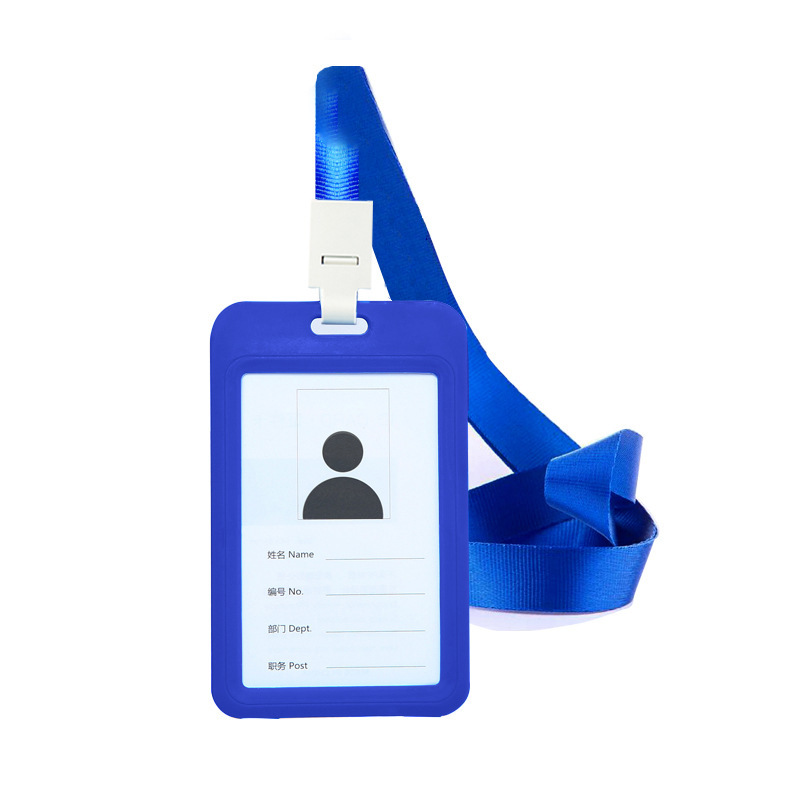 Double-sided Transparent Card Set Hanging Rope Work Permit Card Set ID Set Breast Card Student Card Set Bus Card Staff Card School Card