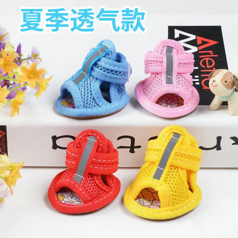 Pet Shoes, Summer Breathable Sandals, Maltese Bichon Outdoor Anti-Dirty High-Value Foot Covers, Dog Supplies