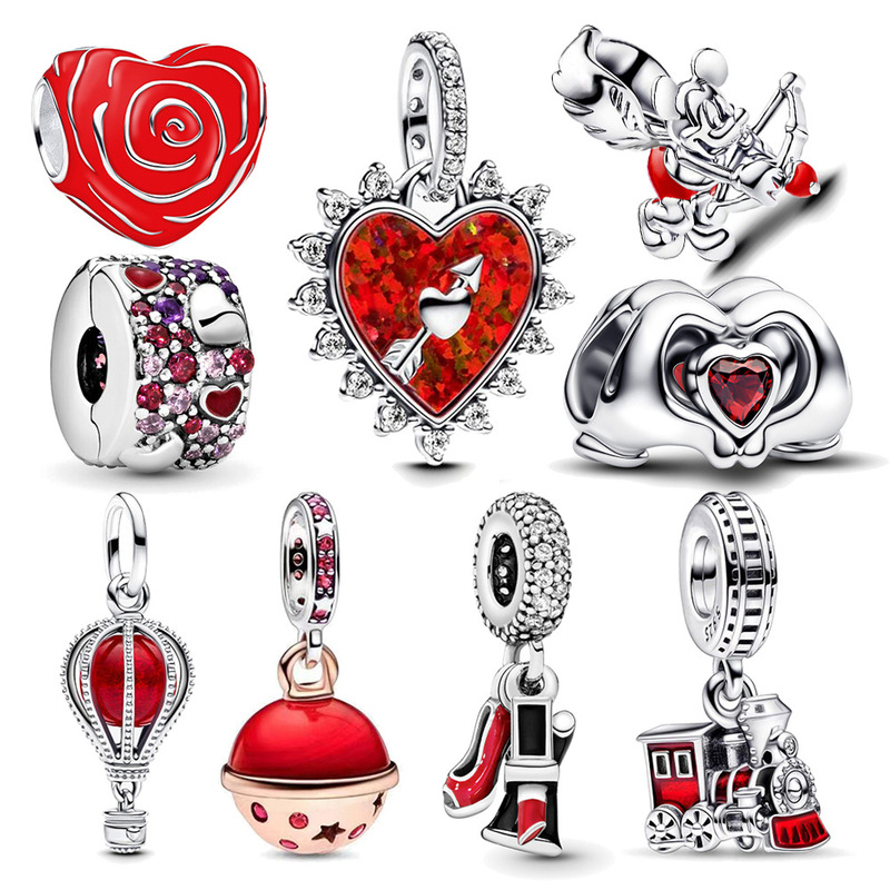 Panjia No-Logo Beads in Stock, Limited-Time Special Clearance Valentine's Day Series Pendant Beads Jewelry DIY Accessories