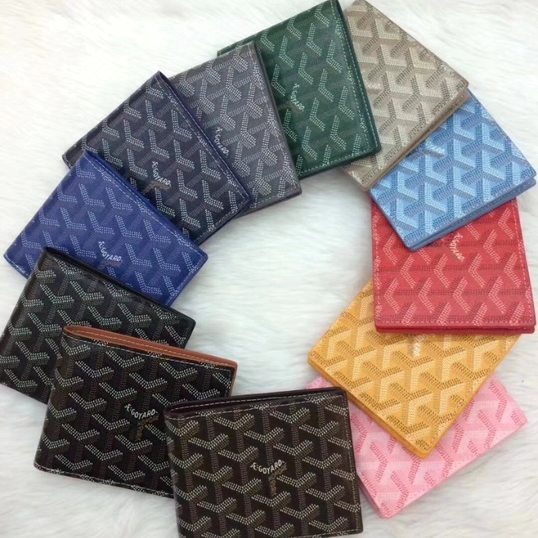 뉴 가우데아 동전 지갑 가죽 프린트 접이식 지갑