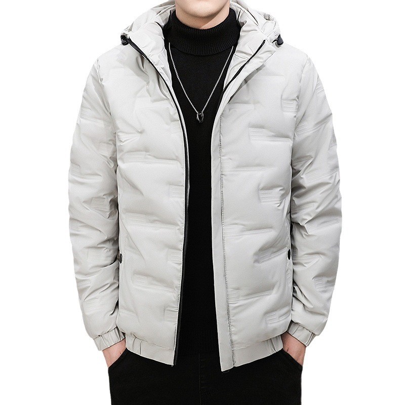 5XL - 8XL chaqueta de plumón de tamaño extra hombre chaqueta de invierno cepillo de dientes corto espeso casual de plumón de plumón blanco hombre image 6