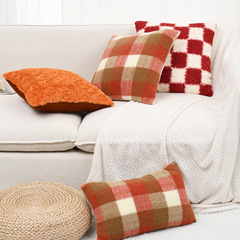 Nordic ins style pillow case bedside pillow waist pillow model room living room sofa tassel pillow cushion removable and washable