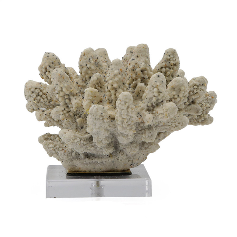 Decoración de coral simulada, Sala de estar de estilo silencioso, sala modelo de escritorio, decoración de arte de alojamiento residencial del hotel, ropa suave de nicho